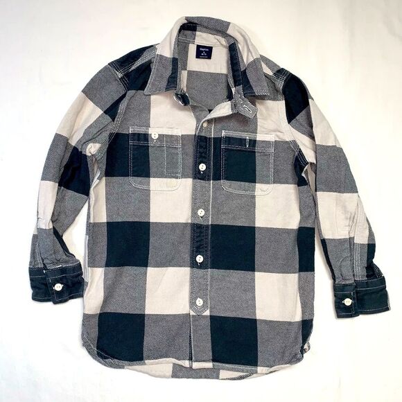 GAP Shacket Boy’s Small 6-7 Plaid Jacket Button Down Shirt Country Western Top - Picture 1 of 6